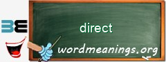 WordMeaning blackboard for direct